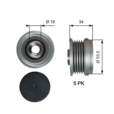 GATES OAP7202 Číslo výrobce: 7789-10202. EAN: 5414465694349.