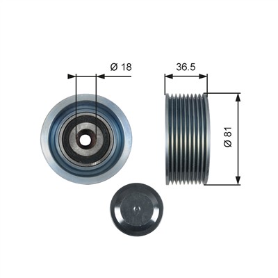 GATES T36508 Číslo výrobce: 7803-25508. EAN: 5414465201493.