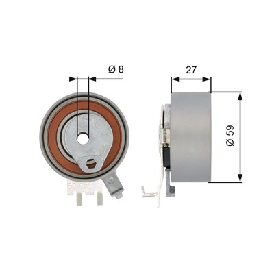 GATES T43139 Číslo výrobce: 7784-21154. EAN: 5414465843266.
