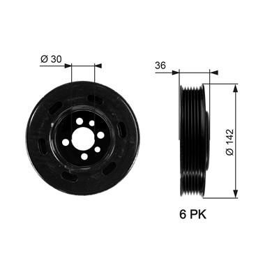 GATES TVD1009 Číslo výrobce: 7845-10014. EAN: 5414465737152.