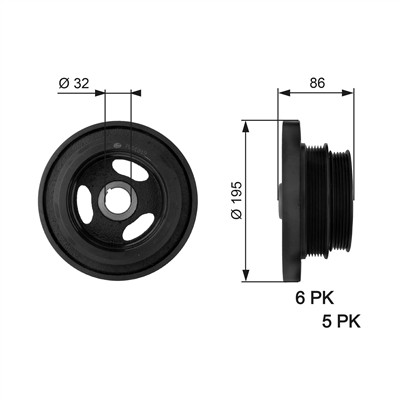 GATES TVD1019 Číslo výrobce: 7845-10031. EAN: 5414465737329.