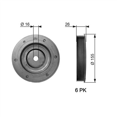 GATES TVD1020 Číslo výrobce: 7845-10032. EAN: 5414465737336.