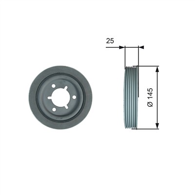 GATES TVD1056 Číslo výrobce: 7845-10061. EAN: 5414465863844.