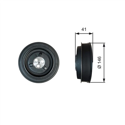 GATES TVD1134 Číslo výrobce: 7845-10134. EAN: 5414465302992.