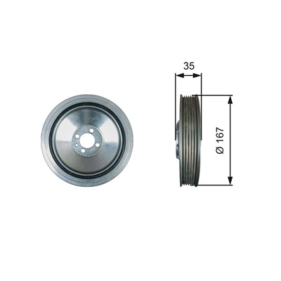 GATES TVD1135 Číslo výrobce: 7845-10135. EAN: 5414465674693.