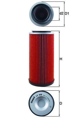 KNECHT LX 608 Číslo výrobce: 78798217. EAN: 4009026046708.