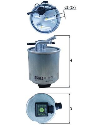 KNECHT KL 440/36 Číslo výrobce: 72452438. EAN: 4009026976982.