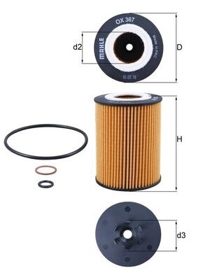 KNECHT OX 367D Číslo výrobce: 76832794. EAN: 4009026507513.