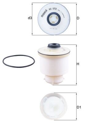 KNECHT KX 573D Číslo výrobce: 72495989. EAN: 4057635167086.