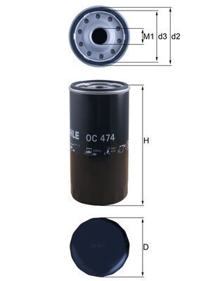 KNECHT OC 474 Číslo výrobce: 76816391. EAN: 4009026502228.