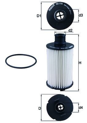 KNECHT OX 774D Číslo výrobce: 70527269. EAN: 4009026750452.