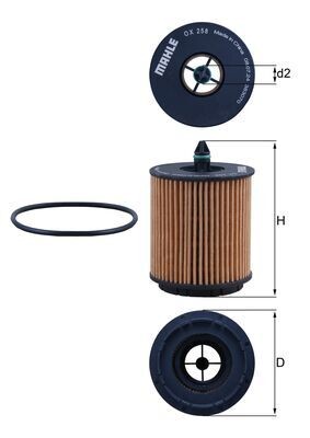 KNECHT OX 258D Číslo výrobce: 72572786. EAN: 4009026309339.