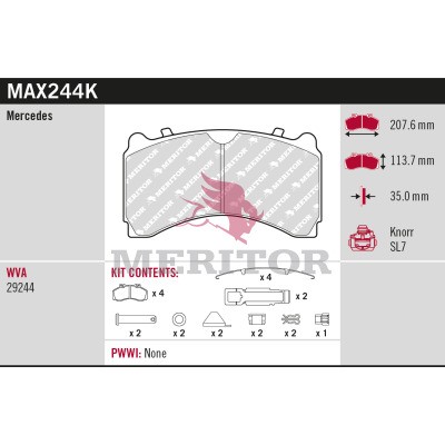 MERITOR MAX244K Číslo výrobce: 29244.