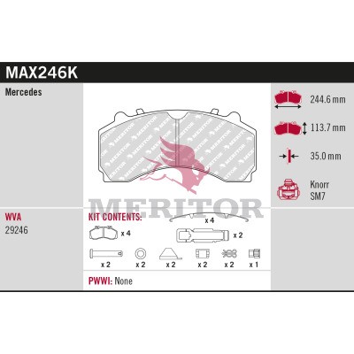 MERITOR MAX246K Číslo výrobce: 29246.