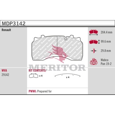 MERITOR MDP3142 Číslo výrobce: 29142.