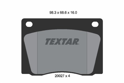 TEXTAR 2002701 Číslo výrobce: 20027. EAN: 4019722050756.