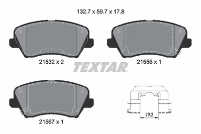 TEXTAR 2153201 Číslo výrobce: 21532. EAN: 4019722542107.
