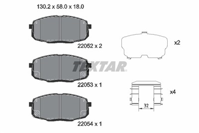 TEXTAR 2205203 Číslo výrobce: 22052. EAN: 4019722535871.