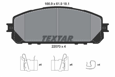 TEXTAR 2207001 Číslo výrobce: 22070. EAN: 4019722479311.