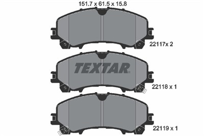 TEXTAR 2211701 Číslo výrobce: 22117. EAN: 4019722479328.