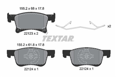TEXTAR 2212301 Číslo výrobce: 22123. EAN: 4019722477089.