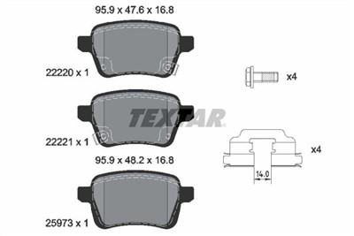 TEXTAR 2222001 Číslo výrobce: 22220. EAN: 4019722480430.
