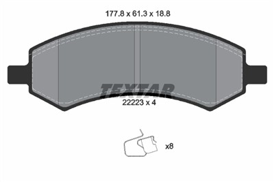 TEXTAR 2222301 Číslo výrobce: 22223. EAN: 4019722478154.