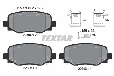 TEXTAR 2230401 Číslo výrobce: 22304. EAN: 4019722489495.