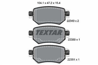 TEXTAR 2234901 Číslo výrobce: 22349. EAN: 4019722488542.