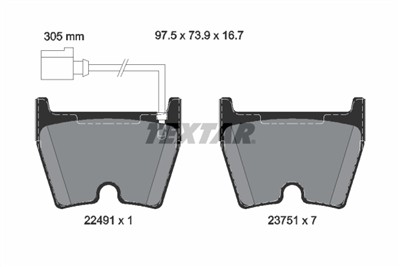 TEXTAR 2249101 Číslo výrobce: 22491. EAN: 4019722486340.