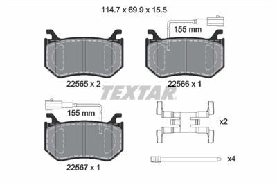 TEXTAR 2256501 Číslo výrobce: 22565. EAN: 4019722535741.