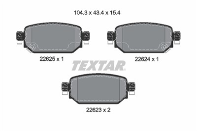 TEXTAR 2262301 Číslo výrobce: 22623. EAN: 4019722535888.