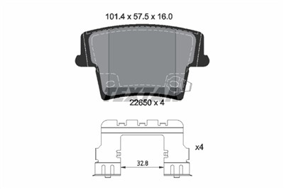 TEXTAR 2265001 Číslo výrobce: 22650. EAN: 4019722492846.