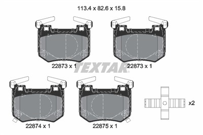 TEXTAR 2287301 Číslo výrobce: 22872 158 1 5. EAN: 4019722547508.