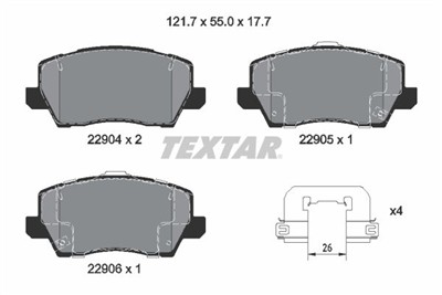 TEXTAR 2290401 Číslo výrobce: 22904. EAN: 4019722540172.