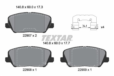 TEXTAR 2290701 Číslo výrobce: 22907. EAN: 4019722618192.