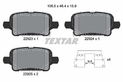 TEXTAR 2292301 Číslo výrobce: 22923. EAN: 4019722528170.