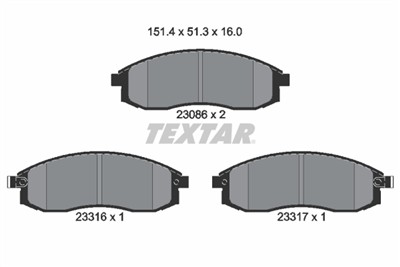 TEXTAR 2308602 Číslo výrobce: 23086. EAN: 4019722275296.