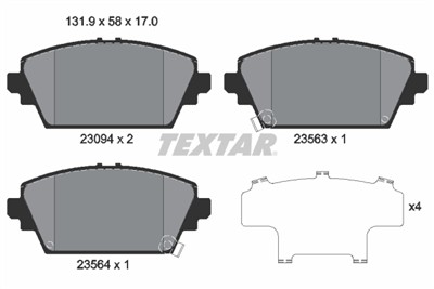 TEXTAR 2309401 Číslo výrobce: 23094. EAN: 4019722241079.
