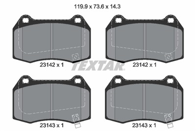 TEXTAR 2314201 Číslo výrobce: 23142. EAN: 4019722261633.