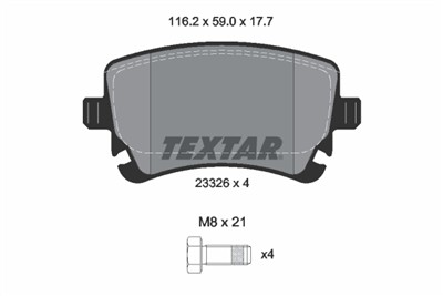 TEXTAR 2332611 Číslo výrobce: 23326. EAN: 4019722483073.