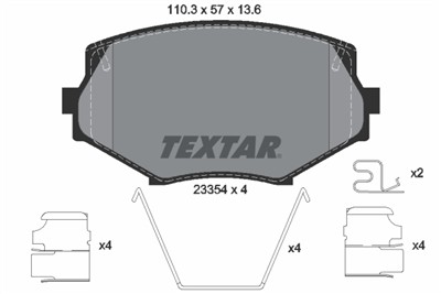 TEXTAR 2335404 Číslo výrobce: 23354. EAN: 4019722267031.