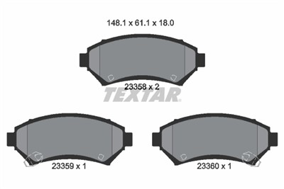 TEXTAR 2335801 Číslo výrobce: 23358. EAN: 4019722269424.