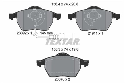 TEXTAR 2339201 Číslo výrobce: 20676. EAN: 4019722230752.