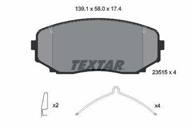 TEXTAR 2351503 Číslo výrobce: 23515. EAN: 4019722498763.