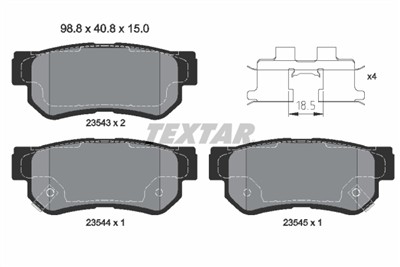 TEXTAR 2354301 Číslo výrobce: 23543. EAN: 4019722247835.