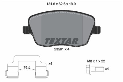 TEXTAR 2358101 Číslo výrobce: 23581. EAN: 4019722272394.
