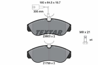 TEXTAR 2360301 Číslo výrobce: 21799. EAN: 4019722238932.