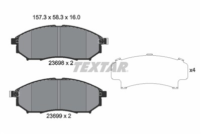 TEXTAR 2369801 Číslo výrobce: 23698. EAN: 4019722283130.