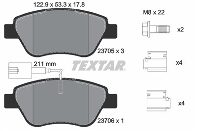 TEXTAR 2370502 Číslo výrobce: 23705. EAN: 4019722265105.